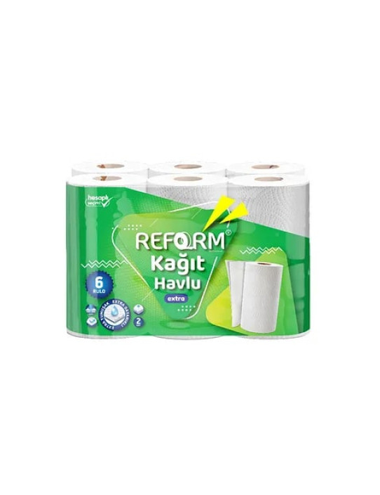 EXTRA KAĞIT HAVLU 80 YP.2 KATLI 6*4 24 RULO