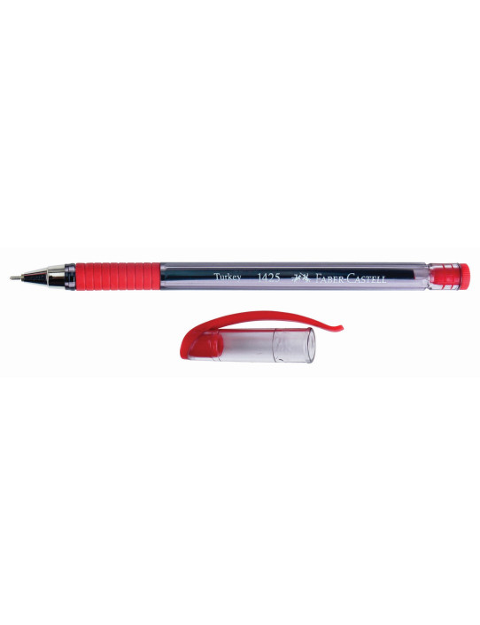 Faber-Castell 1425 İğne Uç Tükenmez, Kırmızı 10 lu