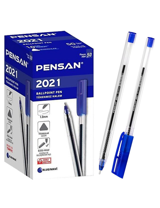 TÜKENMEZ KALEM PENSAN 2021 MAVİ 50 Lİ