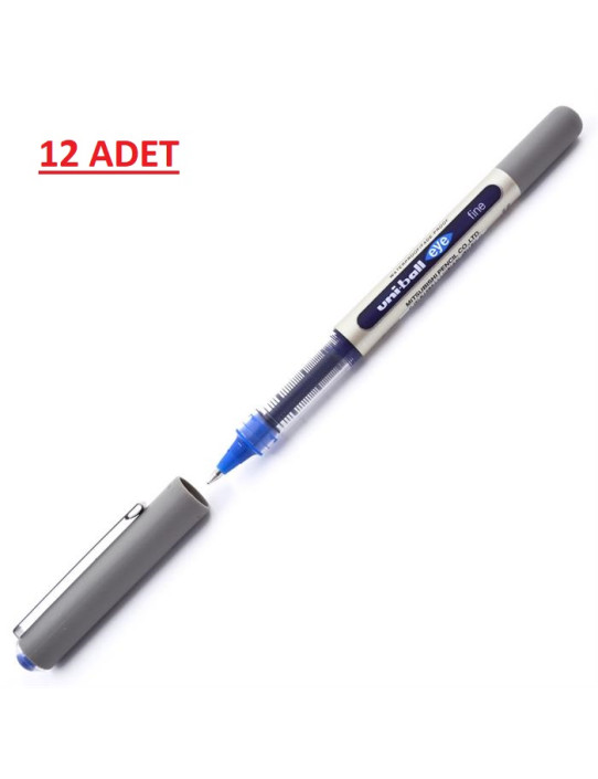 Uniball Roller Kalem Eye Fine 0.7 mm Mavi 12 li